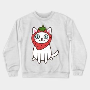 Strawberry cute cat Crewneck Sweatshirt